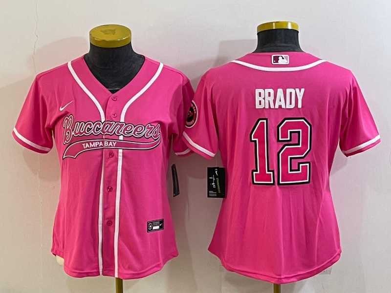Women's Tampa Bay Buccaneers #12 Tom Brady Pink With Patch Cool Base Stitched Baseball Jersey,We sell and wholesale Women's Tampa Bay Buccaneers #12 Tom Brady Pink With Patch Cool Base Stitched Baseball Jersey on line form chian!
